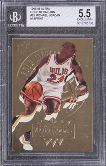 1995-96 Ultra Gold Medallion #25 Michael Jordan Misprint - BGS EXCELLENT+ 5.5